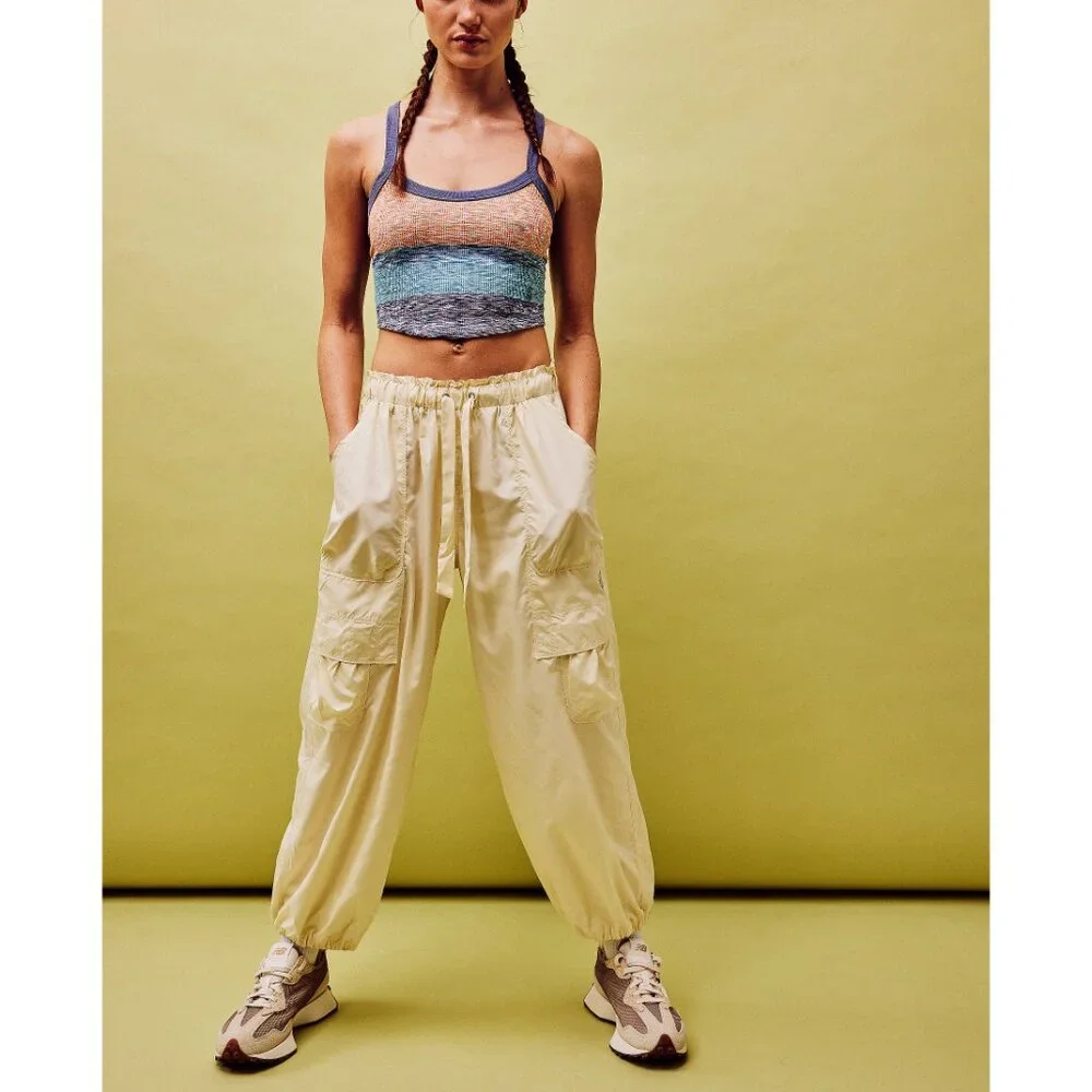 Free People Down To Earth Pants / Banana Sz XS will fit a small. NWOT - Picture 7 of 9